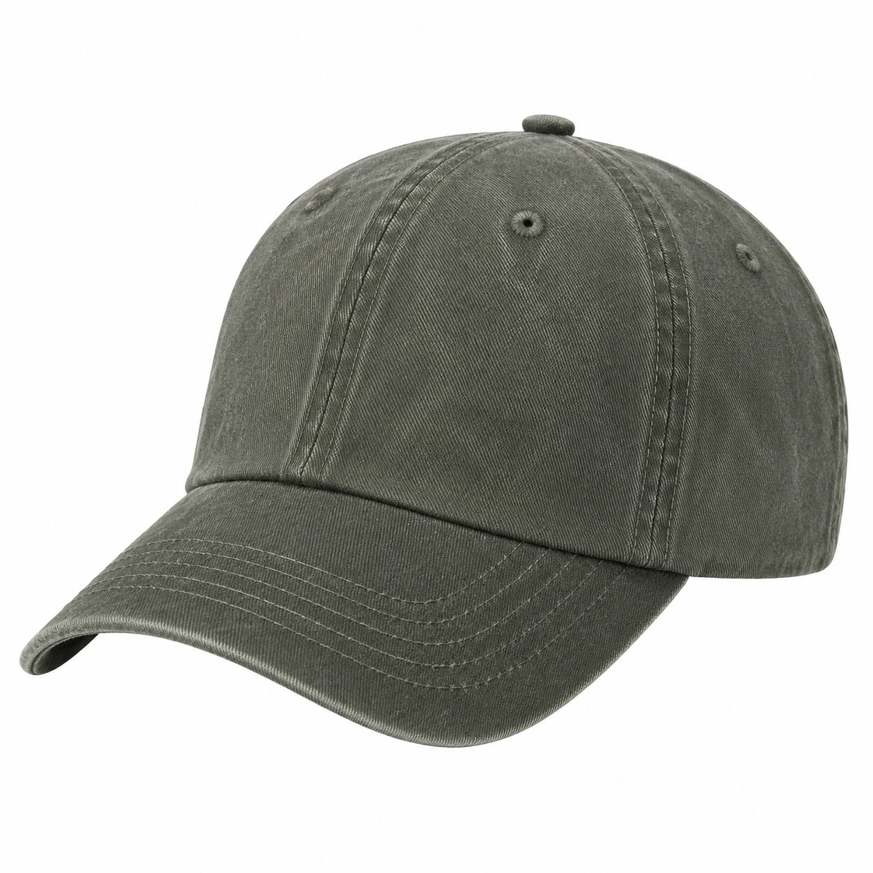 Baseballkappe Einheitsgröße aus Textilgewebe Olivgrün für Alltag im Vintage-Stil