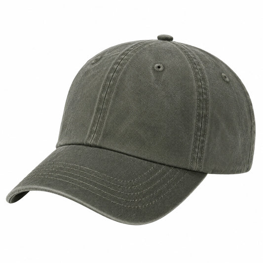 Baseballkappe Einheitsgröße aus Textilgewebe Olivgrün für Alltag im Vintage-Stil