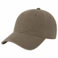 Baseballkappe Einheitsgröße aus Textilgewebe in Khaki mit gebogenem Schirm für Alltag
