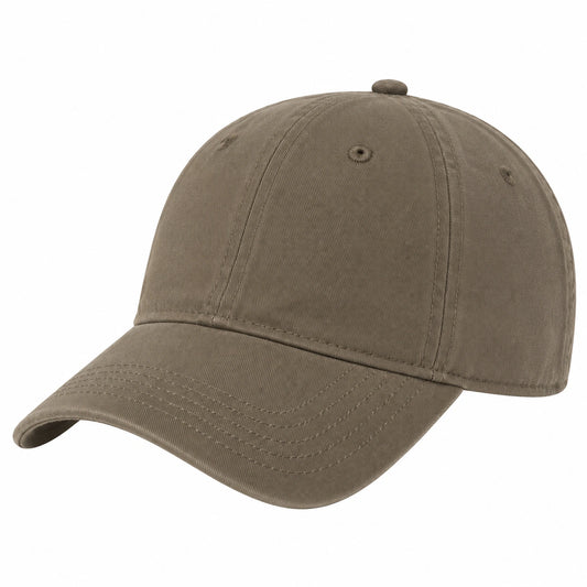 Baseballkappe Einheitsgröße aus Textilgewebe in Khaki mit gebogenem Schirm für Alltag