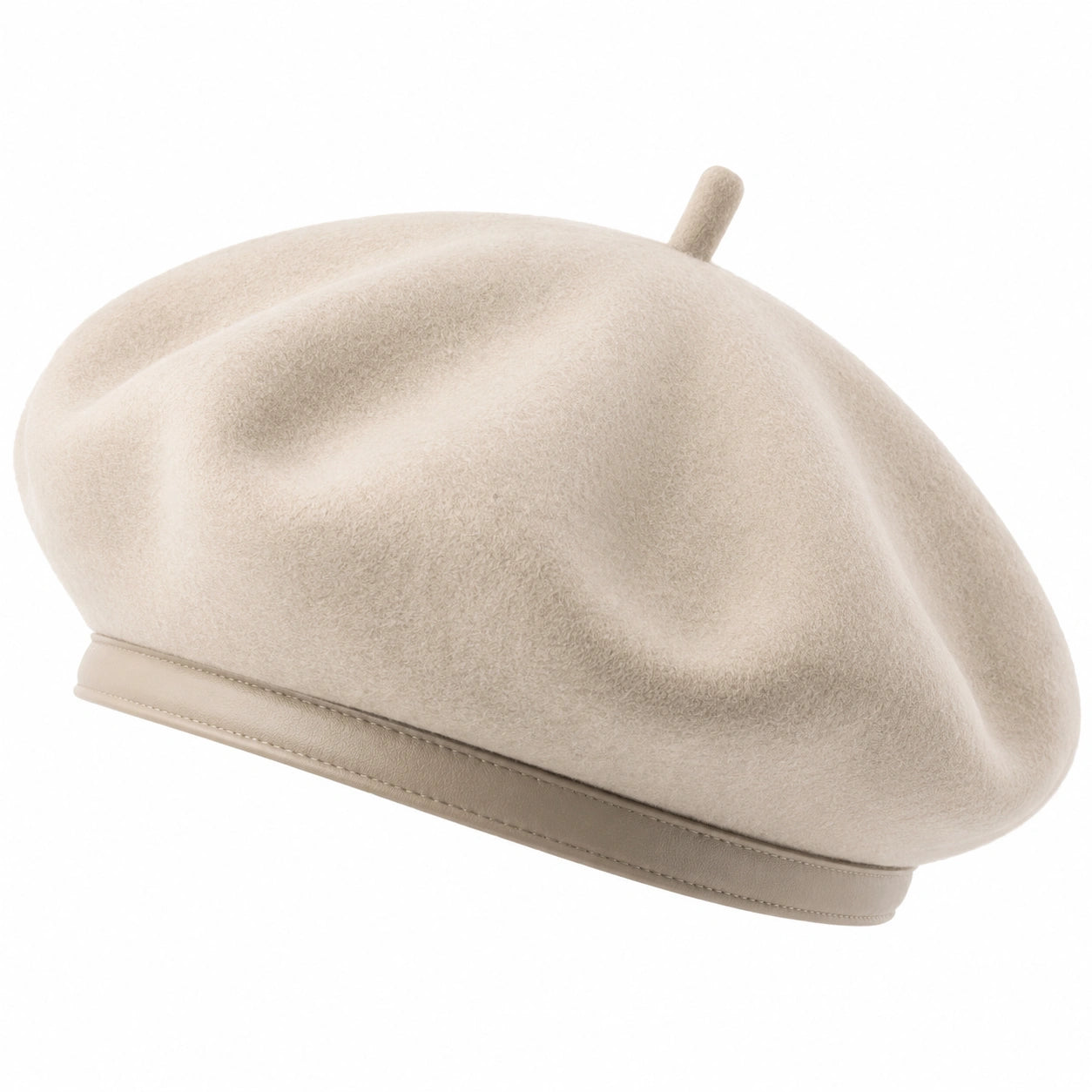 Baskenmütze Einheitsgröße Beige Textil für Freizeit klassischer Stil