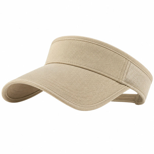Sonnenvisier Einheitsgröße Beige Textilgewebe mit Netzeinsatz verstellbar