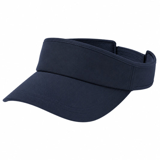 Sonnenvisier Einheitsgröße aus Textil in Dunkelblau - verstellbar für Sport und Freizeit